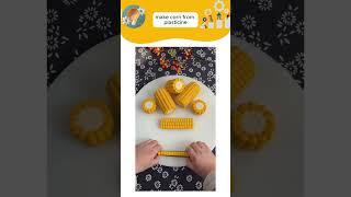 tutorial for making corn from plasticine