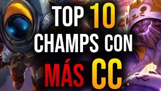 TOP 10 CAMPEONES con MÁS CC de LEAGUE OF LEGENDS | LOL S10