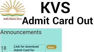 KVS ADMIT CARD RELEASED 18 - 01 - 2023 II LINK TO DOWNLOAD ADMIT CARD LDCE EXAM KVS I KVS ADMIT CARD