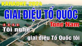 Giai Điệu Tổ Quốc Karaoke Tone Nam (Dm) Nhạc Sống | Trung Hiếu