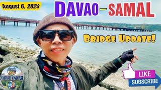 #latestupdate SAMAL ISLAND-DAVAO CITY CONNECTOR BRIDGE CONSTRUCTION ( As of August 6, 2024) #aerial