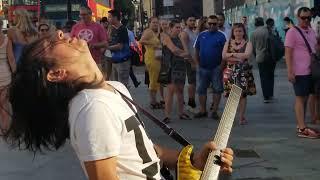 Awesome Street Talent! Guns N' Roses Sweet Child O' Mine, Miguel Montalban Authentic Guitar Cover