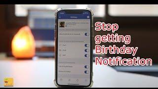 How to disable getting birthday notification on Facebook