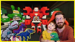 We got on Robots and VS Dinosaurs with my son Vefa! (Minecraft)