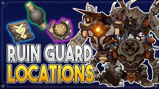 Ruin Guard Locations (Hunter + Grader) - Chaos Device Farming route -【Genshin Impact】