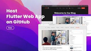 Free Hosting a Flutter Web Project on GitHub Pages
