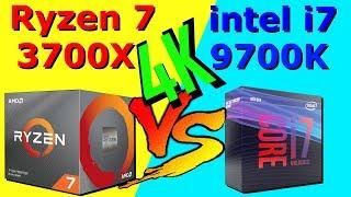 Ryzen 7 3700X vs i7 9700K Benchmarks 4K,i7 9700K vs Ryzen 7 3700X Comparison 4K,Ryzen 7 3700X Games