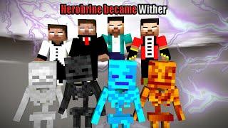 Herobrine Became Wither and Save Wither from His Evil Brother #movie #minecraft #animation