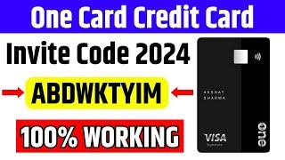 One Card Invite Code | one card referral code | one card invite code 2024