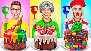 Me vs Grandma Cooking Challenge! Cake Decorating Funny Challenge by RATATA BOOM