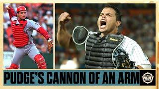 Ivan "Pudge" Rodriguez had a CANNON of an arm! One of the best catchers ever