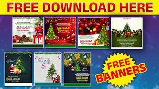 christmas banners download | photoshop | picsart banners #photoshop #picsart #intelugu #2024