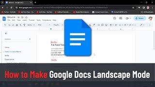 How to Make Google Docs Landscape Mode (Guide)