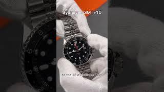 How a GMT watch works in 50 seconds #watches #howto #seiko