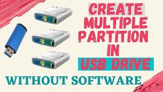 How to create multiple partition in usb or external hard disk