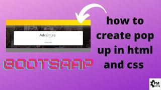 How to create pop up in html & css using bootstrap