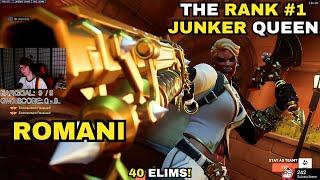 40 ELIMS! THE RANK #1 JUNKER QUEEN ROMANI GAMEPLAY OVERWATCH 2 SEASON 12