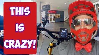 Doordash on electric scooter IN THE HOLLYWOOD ZOMBIE ‍️ MALL! Kaabo Wolf King GTR & InMotion RS