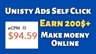 Earn 10$ Daily | Unity Ads self click earning | Payment Proof |  self click trick High eCPM App