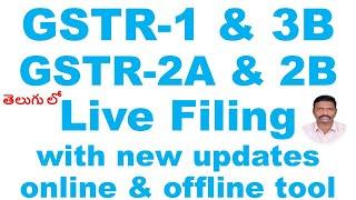 GSTR 1|| GSTR 3B || LIVE FILING with new updates