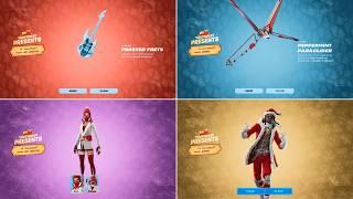 All Fortnite Winterfest 2024 Cabin Christmas Presents Opened EARLY