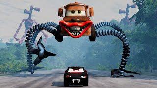 Epic Escape From Lightning McQueen Eater Monsters in BeamNG.Drive! Insane Crashes & Stunts