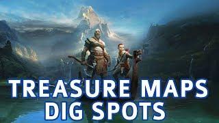 God of War - All Treasure Map Locations & Dig Spots Solutions (Treasure Hunter Trophy Guide)