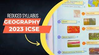 ICSE 2023 Geography reduced syllabus | Page by page reduced syllabus | Frank Geography class 10 ICSE