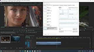 Работа тайм лайне в Adobe Premiere Pro 2020 с дискретной видеокартой