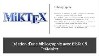Créer une bibliographie avec BibTeX et TeXMaker
