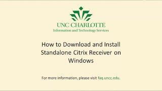 How to Install Standalone Citrix Receiver on Windows