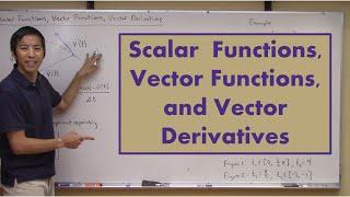 Scalar  Functions, Vector Functions, and Vector Derivatives