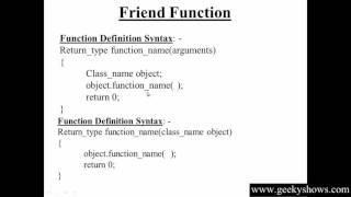 73. Introduction to Friend Function in C++ (Hindi)