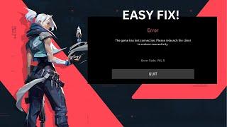 Valorant: How To Fix Error Code VAL 5 [] The Game Has Lost Connection (2023!)