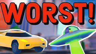 Top 10 WORST Jailbreak Vehicles! | Roblox