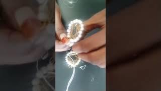 Diy wire earrings|how to make pearl star earrings|#shorts