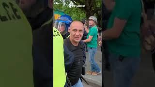 Far-right protesters clash with British police in Bristol