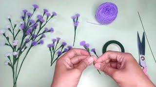 DIY | Tutorial making woolen flowers easy | Tutorial Mudah Membuat Bunga Dari Benang Wool #craft
