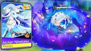 Alolan Ninetales Default vs Aurora Style Holowear Comparison - Pokémon Unite