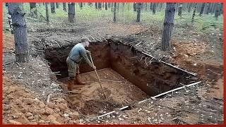 Man Builds Secret Underground CABIN in the Forest | Start to Finish by @outdoorlifeandcraft