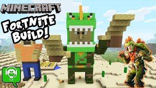 Minecraft FORTNITE Build Rex Creative Play on HobbyFamilyGaming