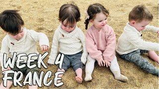 Our QUADRUPLETS 1ST TIME on the BEACH EVER & Jumping in a FREEZING COLD POOL! || WEEK 4: France