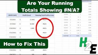 How to Fix Running Totals #N/A Errors in Pivot Tables