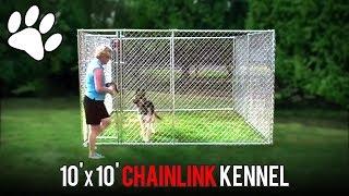 Lucky Dog 10'x10' Chainlink Boxed Kennel Assembly