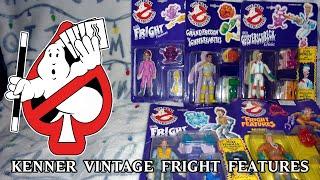 The Real Ghostbusters - Vintage Kenner Fright Features figures (Peter, Ray, Winston, Egon & Janine)