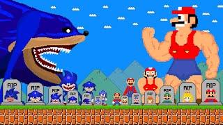 R.I.P MARIO vs R.I.P SONIC : Who is the strongest Power Up??? | Super Mario Bros.