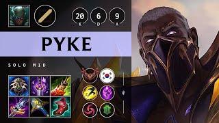 Pyke Mid vs Orianna: Triple Kill, Godlike - KR Grandmaster Patch 14.24