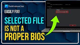 Selected file is not a proper BIOS