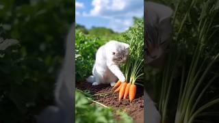 Cat farming carrot #shortsfeed #shorts #viralreels #trending #cat #cartoon #ai #bgt #rohitsharma