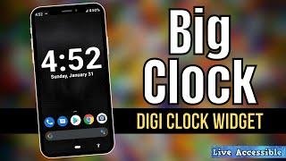 #LiveAccessible HUGE Android Clock Widget | Digi Clock for Low Vision, Seniors, Visually & Impaired